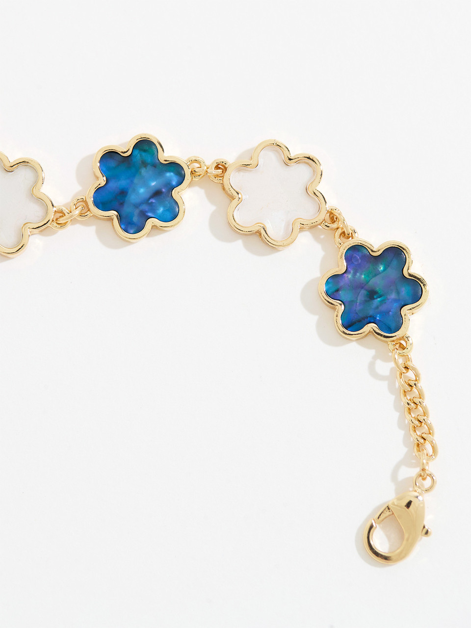 White & Navy Clover Bracelet