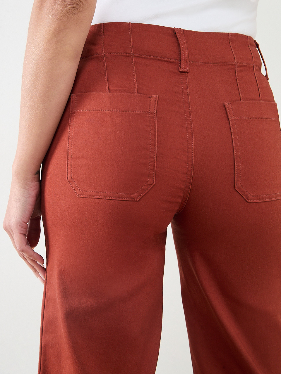 Haylie Terracotta Wide Leg Crop Pant