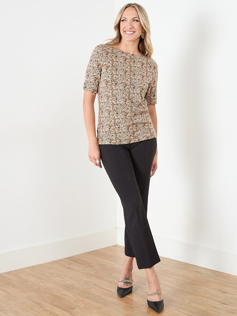 Short Sleeve Boatneck Tee