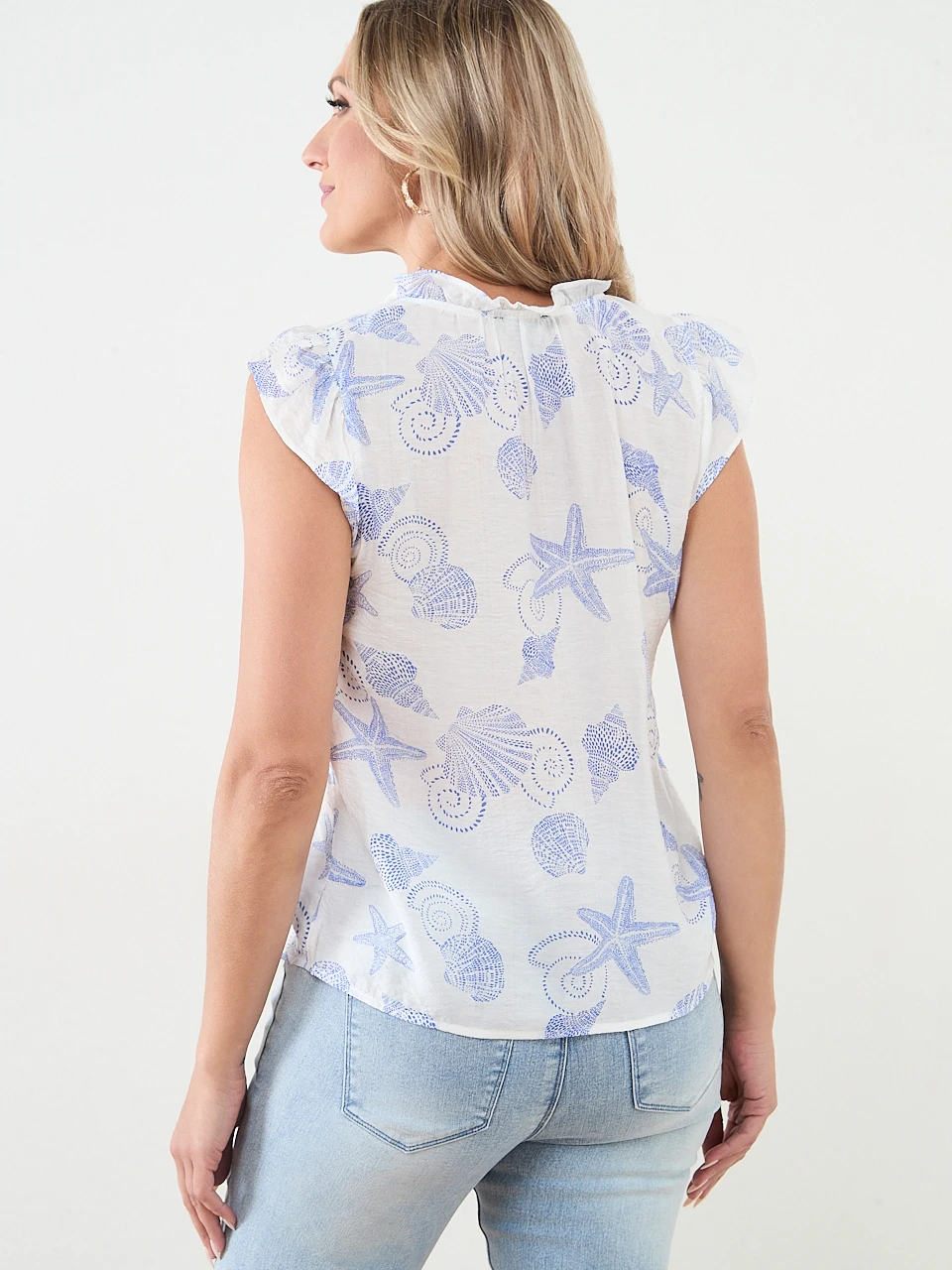 Short Sleeve Split Neck Blouse by Tamara H.