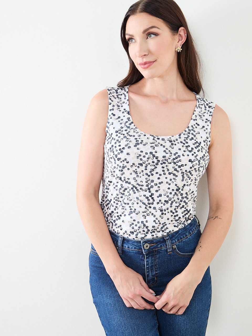 Sleeveless Double Layer Soft Knit Top