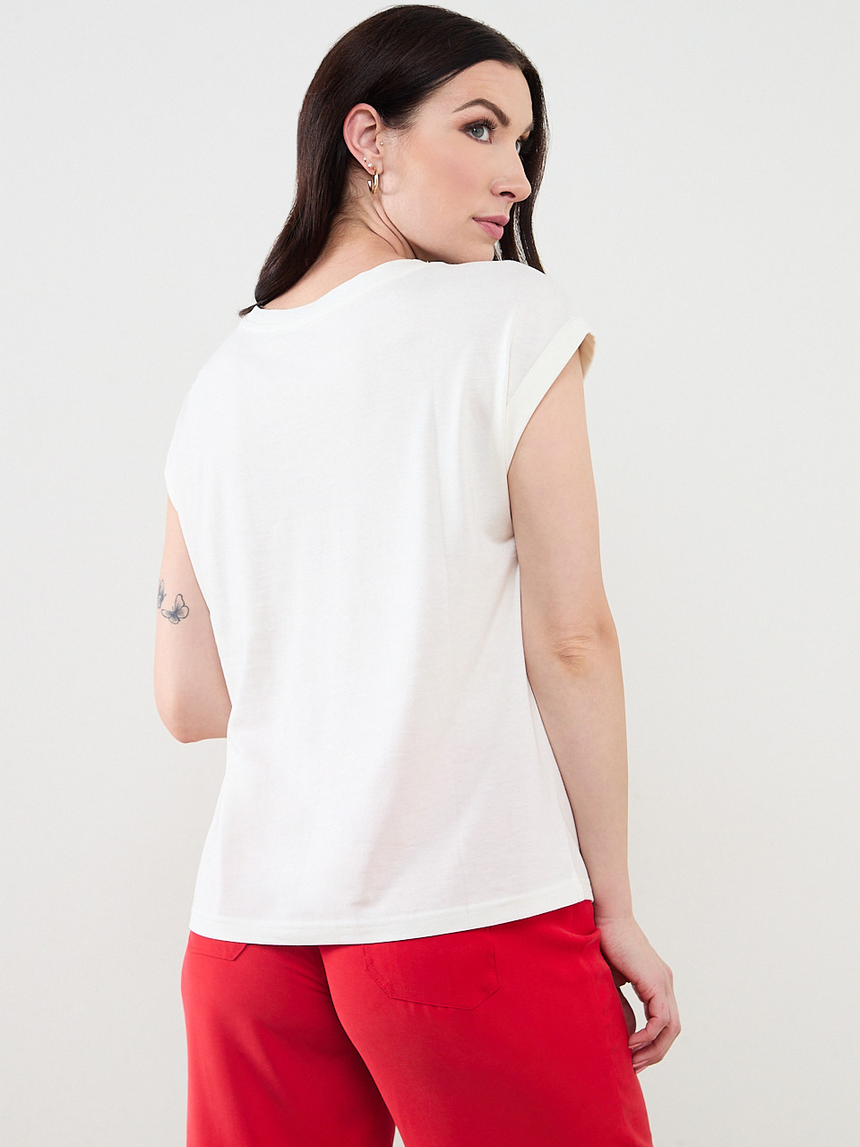 Knit Shoulder Trim T-Shirt