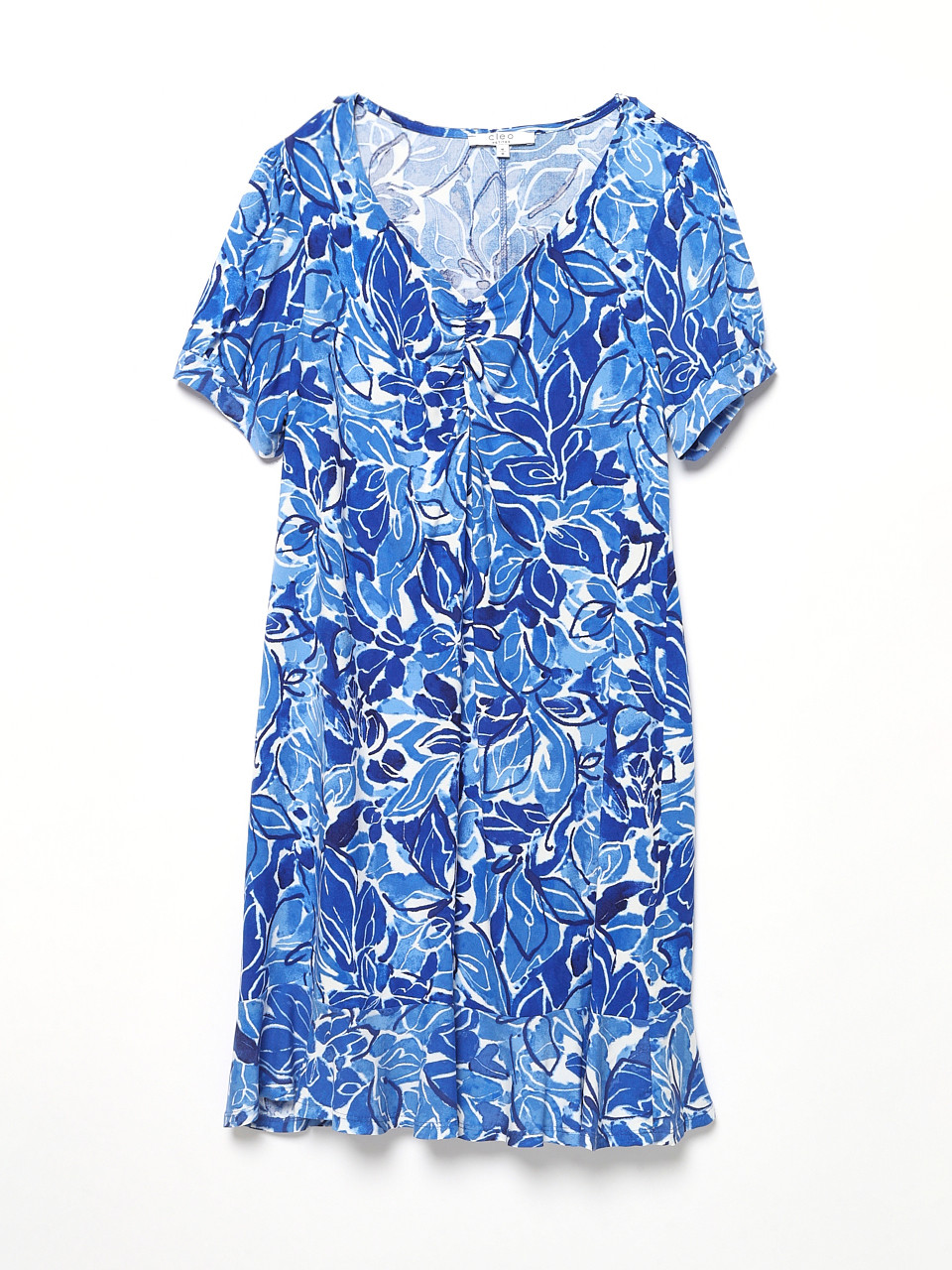 Petite Ruffle Hem Knee-Length Dress