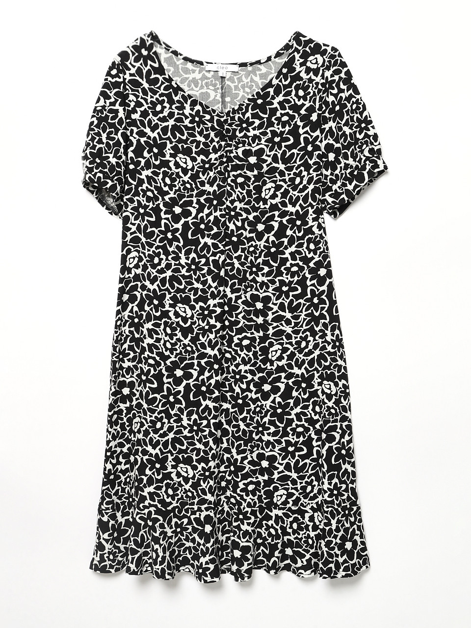 Ruffle Hem Knee-Length Dress