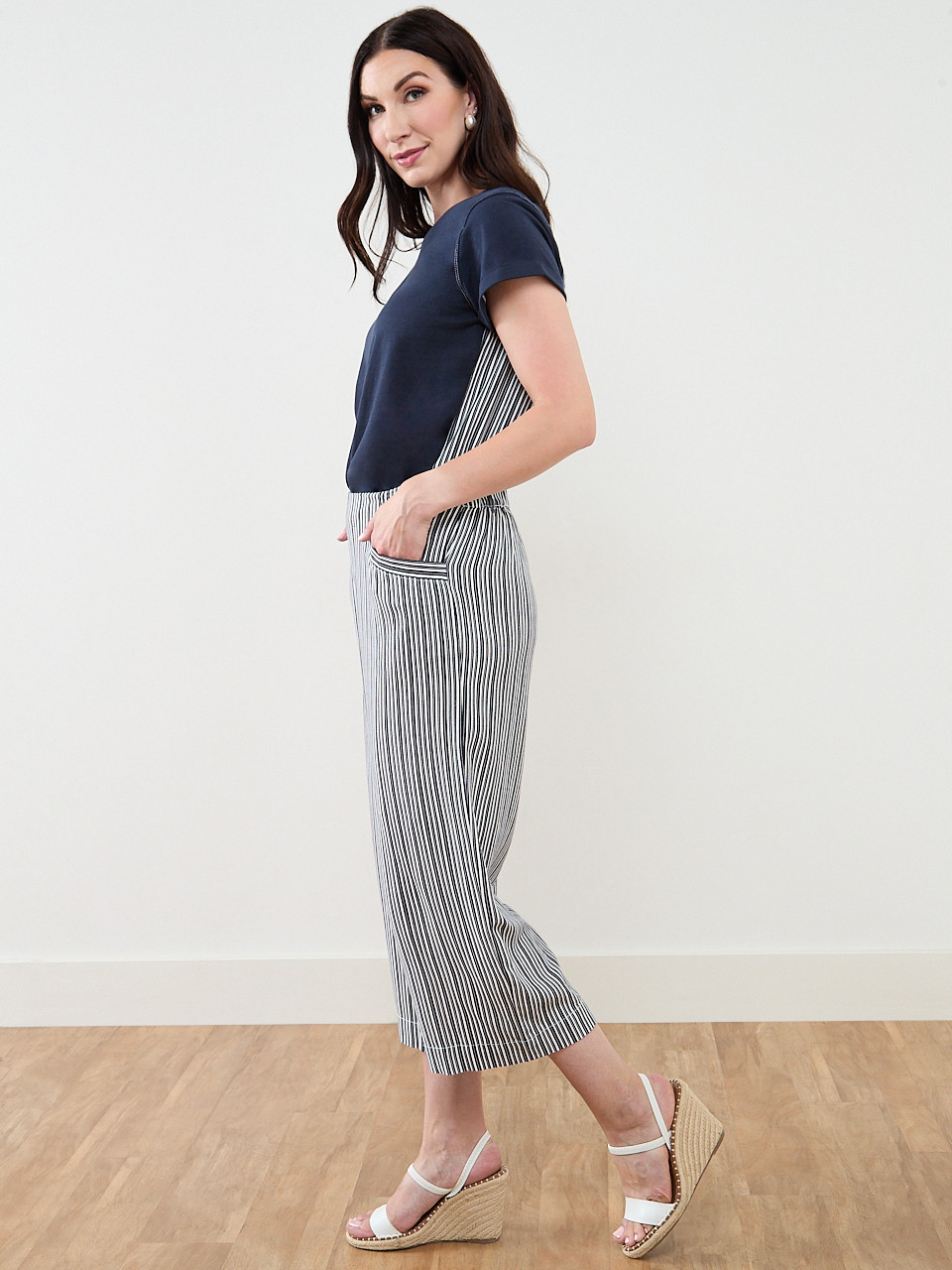 Short Sleeve Mixed Media Top