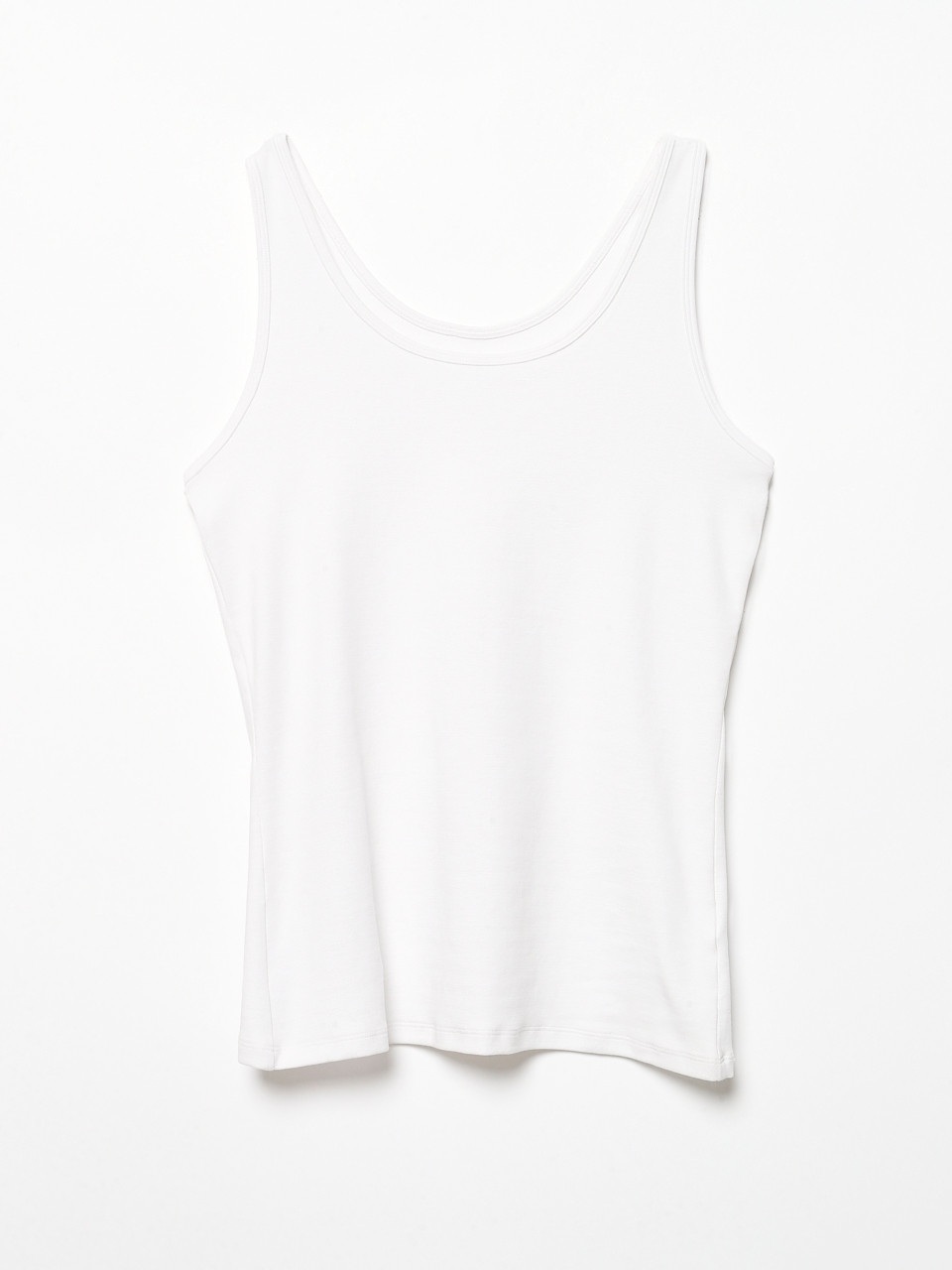 Stretch Cotton U-Neck Tank