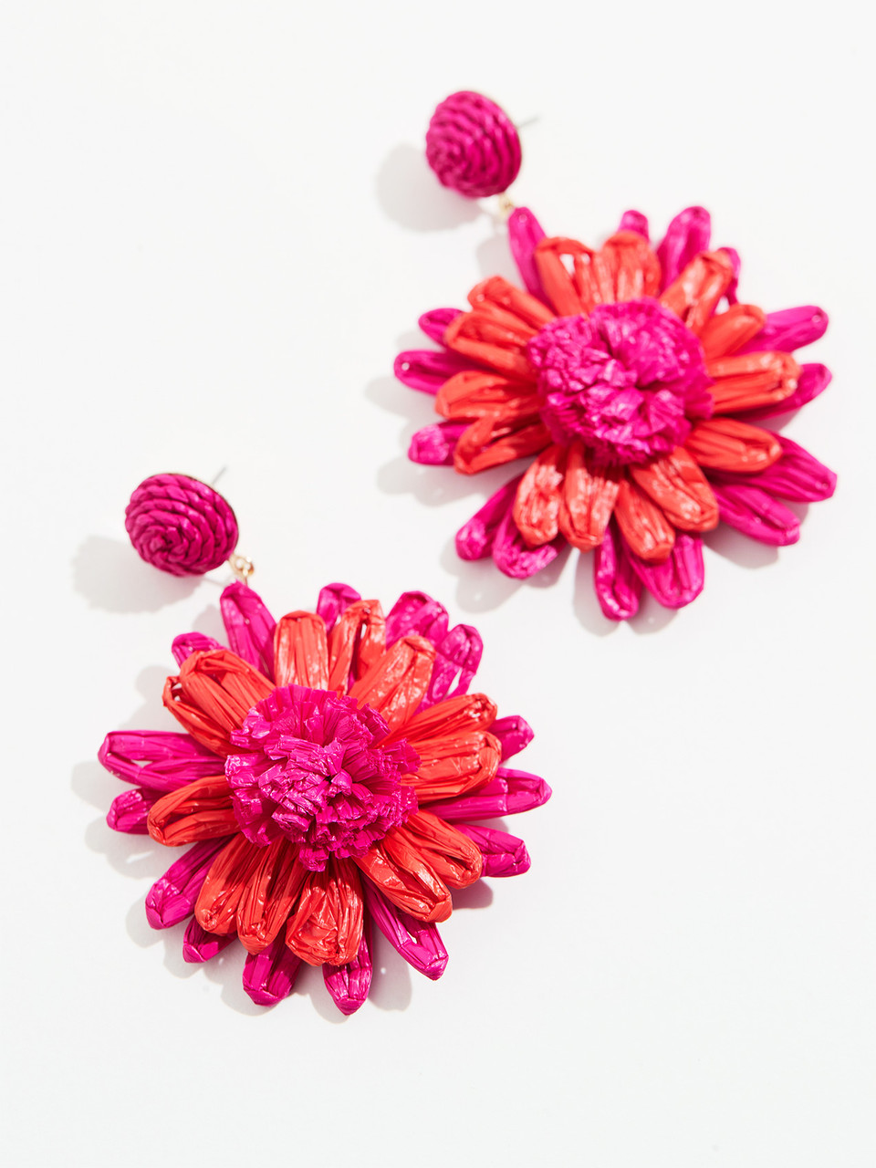 Raffia Flower Statement Earrings Raffia Flower Statement Earrings