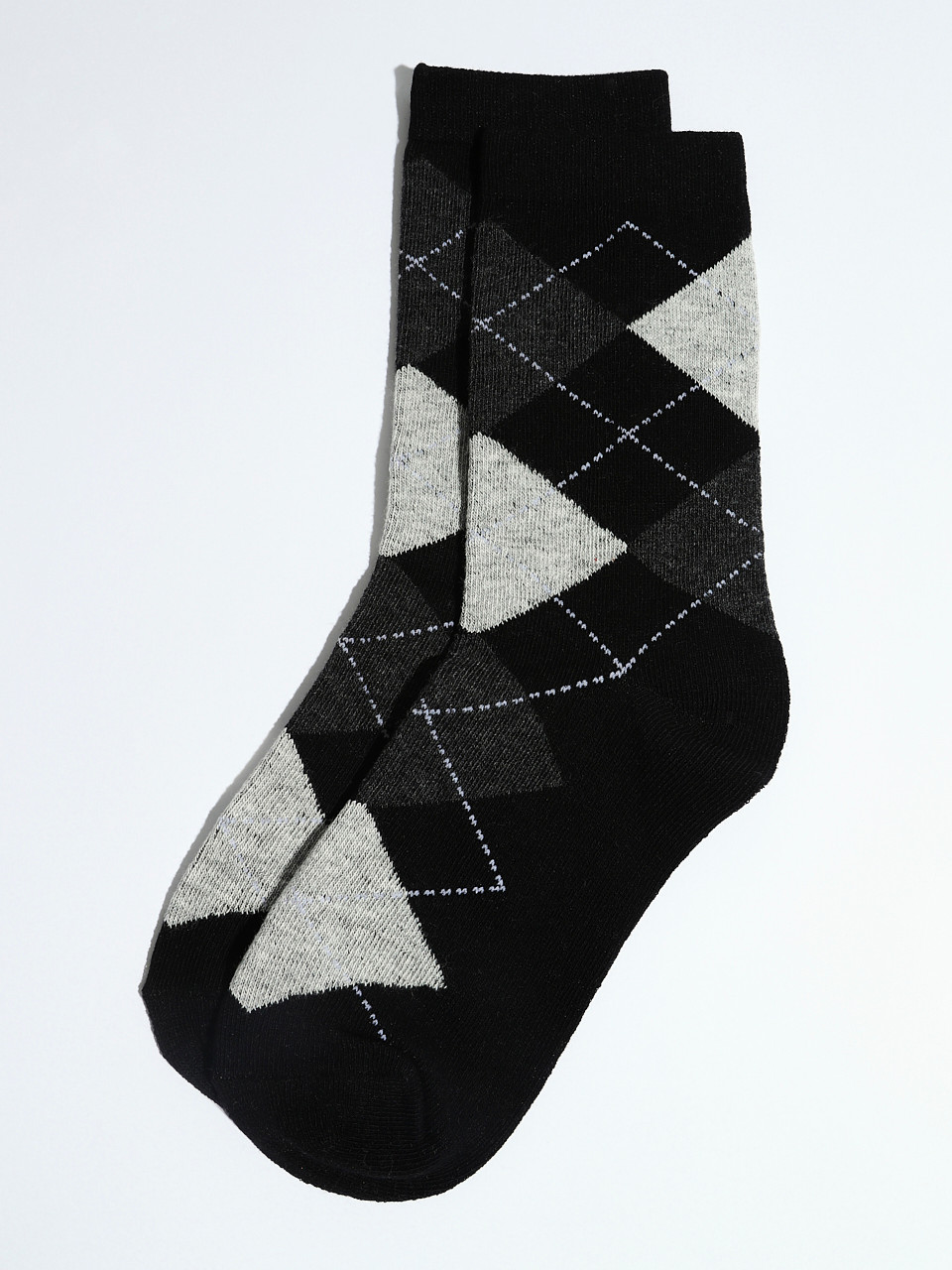 Argyle Patterned Crew Socks