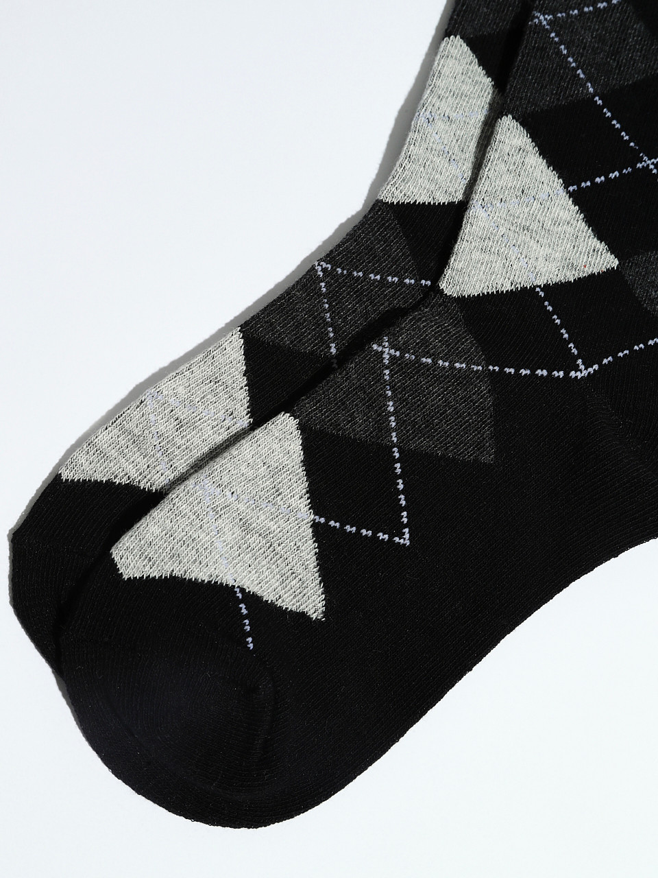 Argyle Patterned Crew Socks