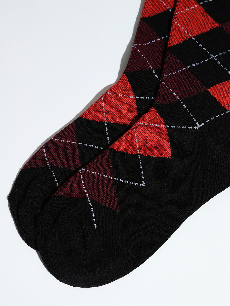 Argyle-Patterned Crew Socks