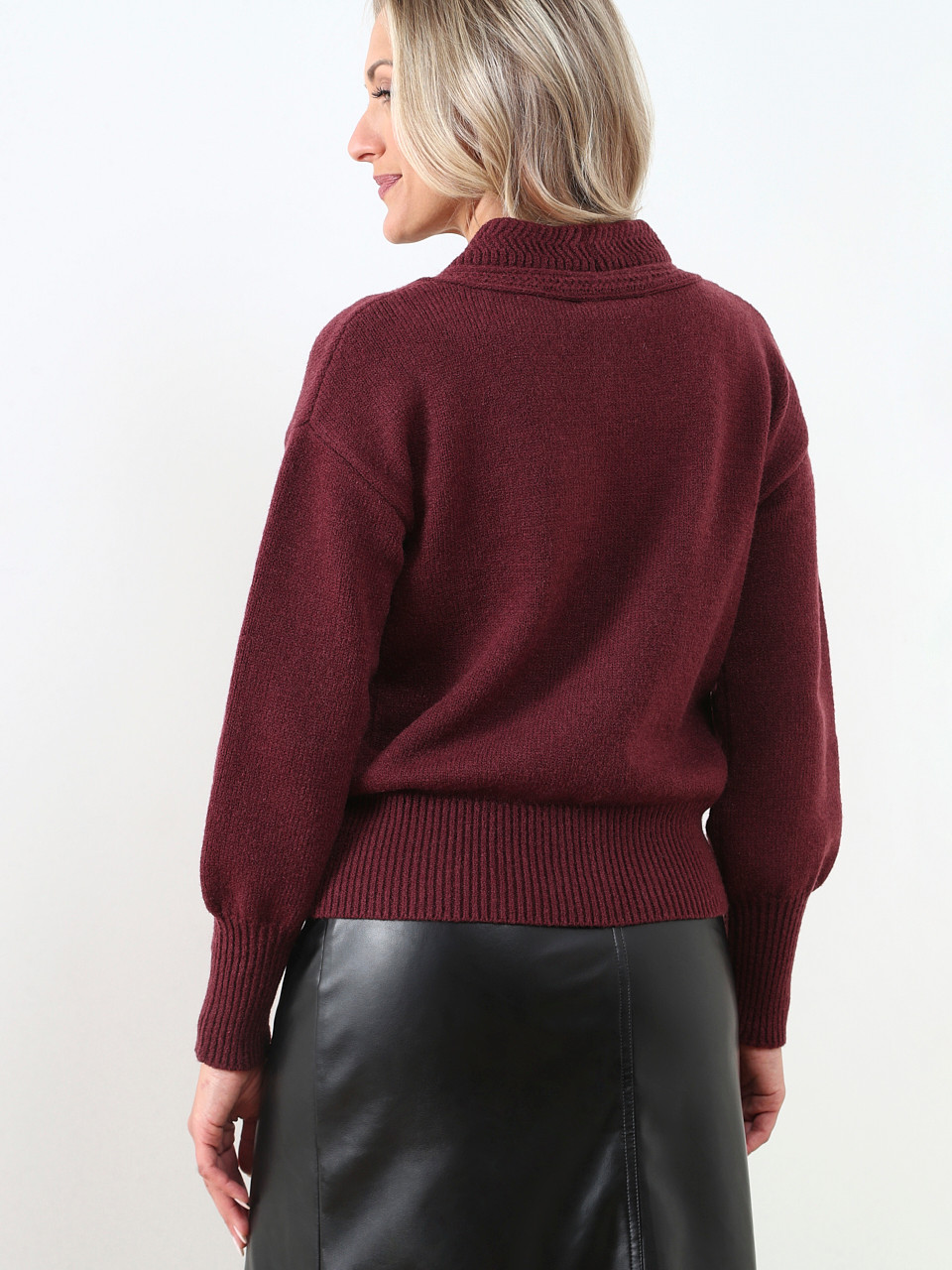 Knit Cardigan with Brass Buttons