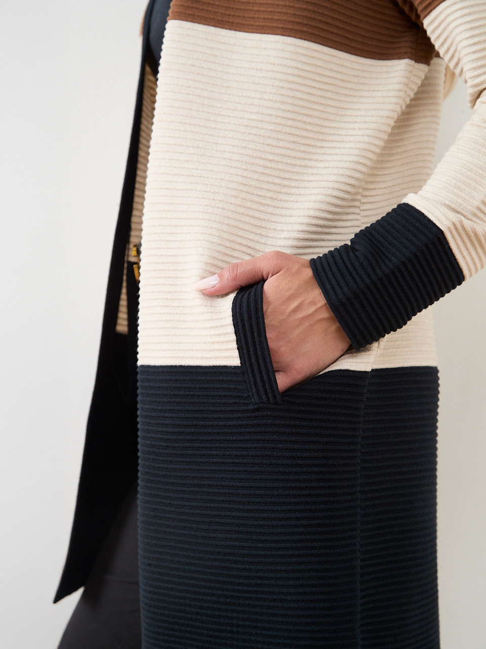 Knit Colourblock Ottoman Sweater