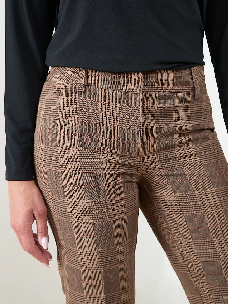 Leah Ankle Pant in Autumn Plaid