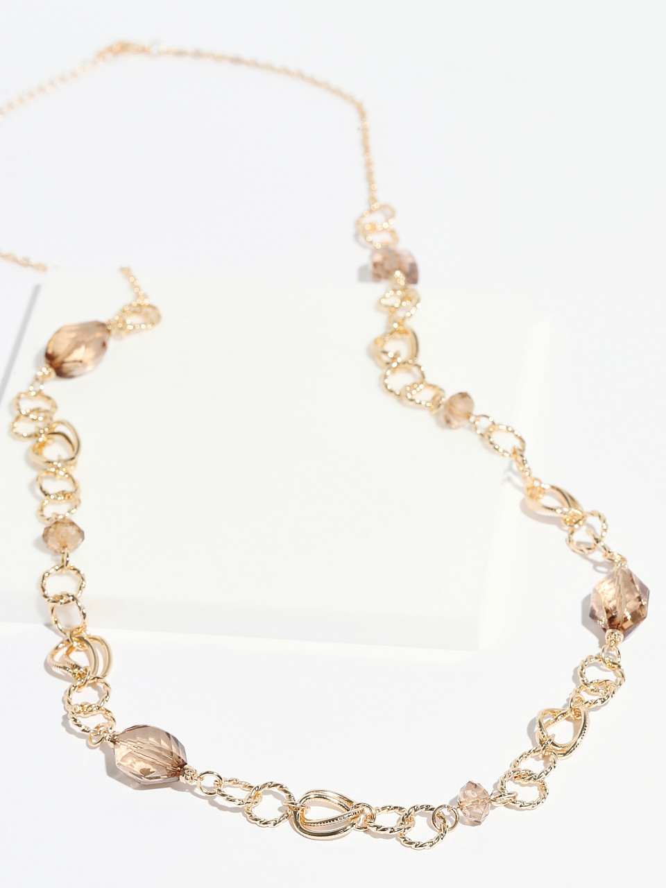 Long Gold Ring Necklace