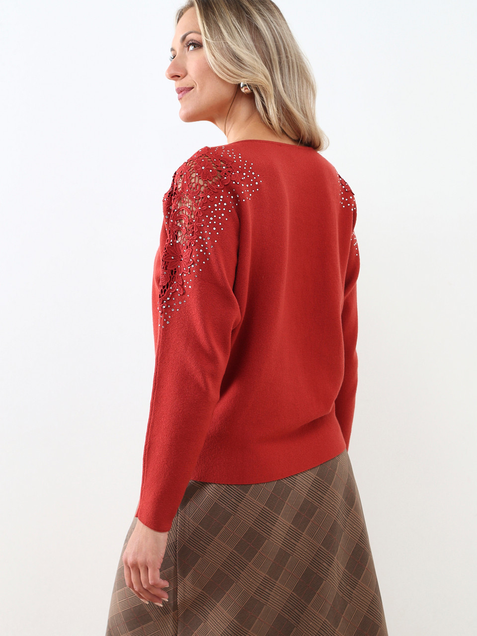 Long Shimmering Dolman Sleeve Sweater | Cleo