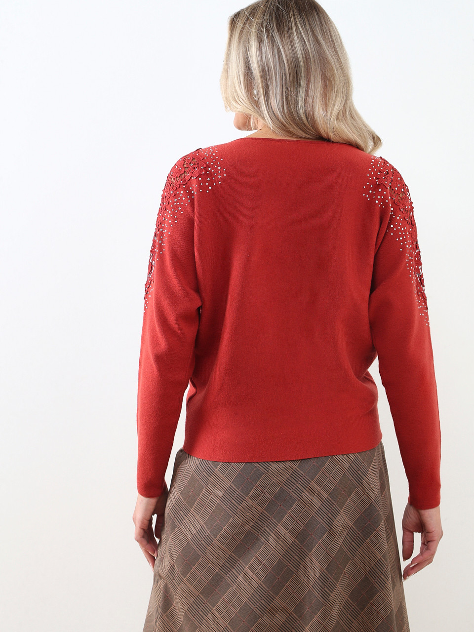 Long Shimmering Dolman Sleeve Sweater