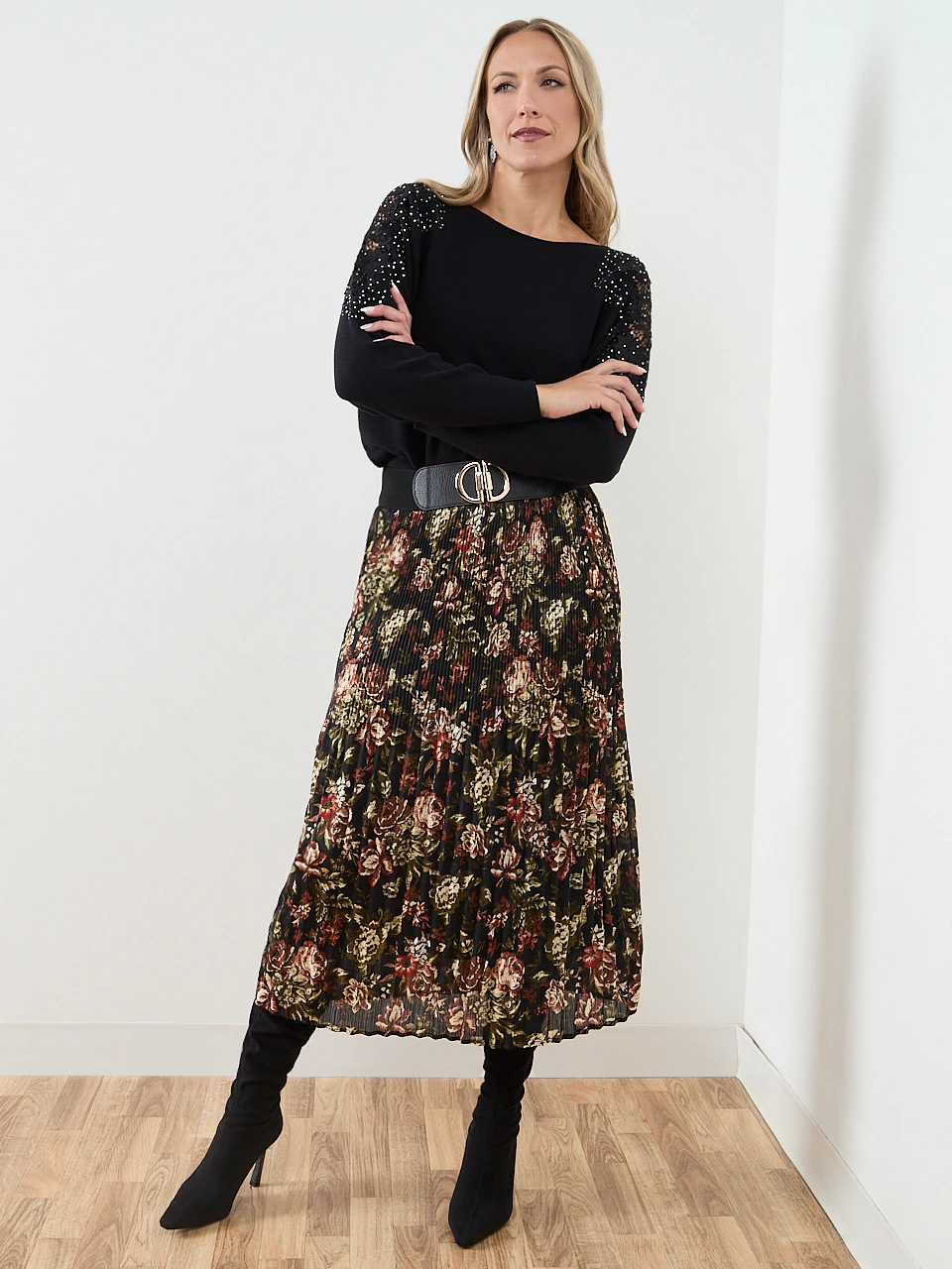 Long Shimmery Dolman Sleeve Sweater
