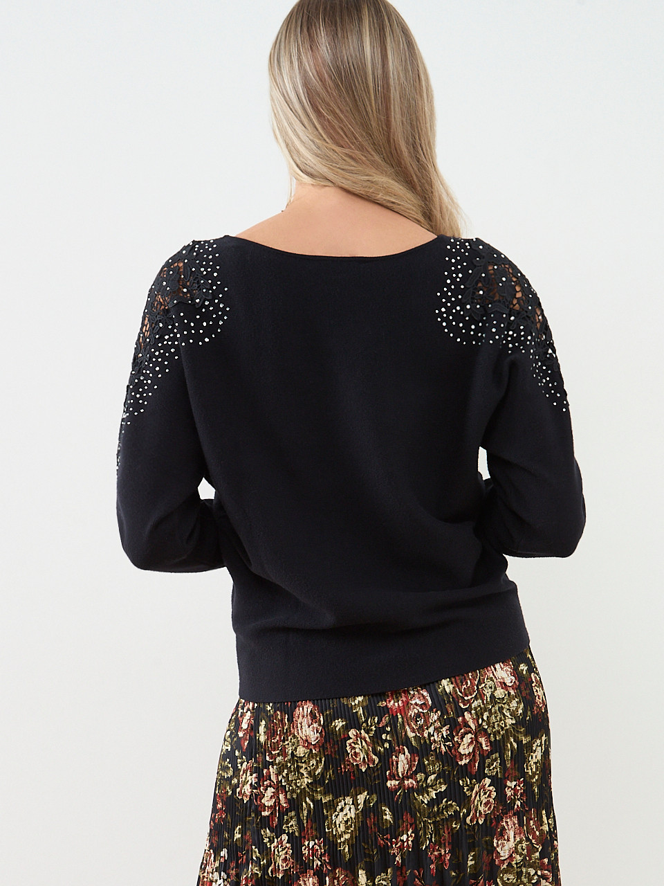 Long Shimmery Dolman Sleeve Sweater