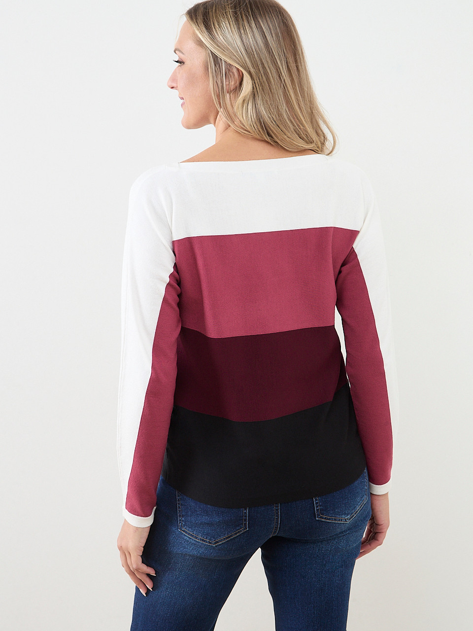 Long Sleeve Colour Block Sweater
