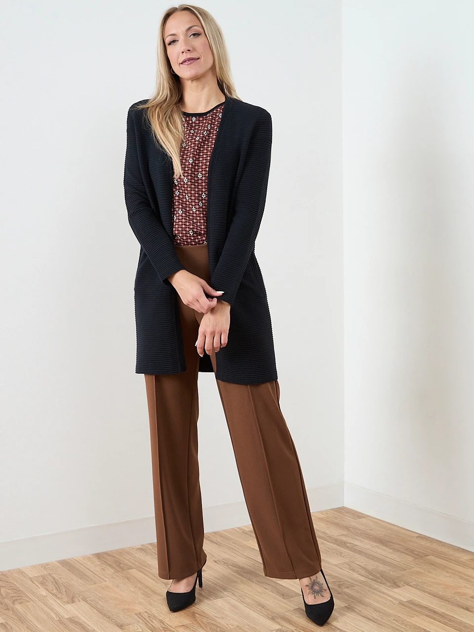 Long Sleeve Ottoman Cardigan Sweater
