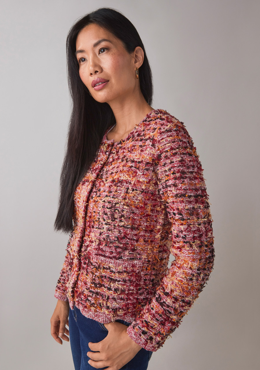 Long Sleeve Textured Button Jacket
