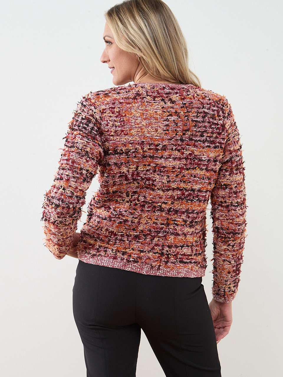 Long Sleeve Textured Button Jacket