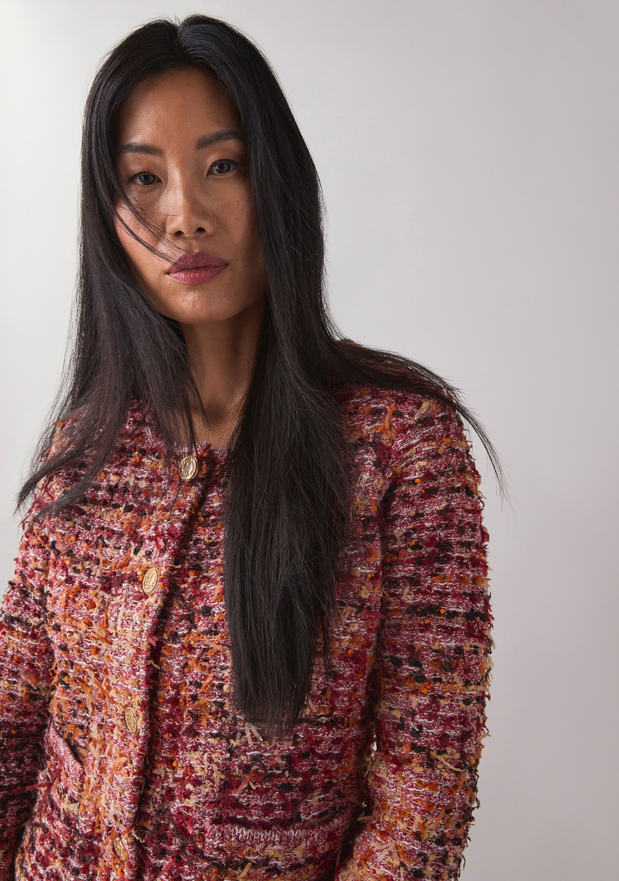 Long Sleeve Textured Button Jacket