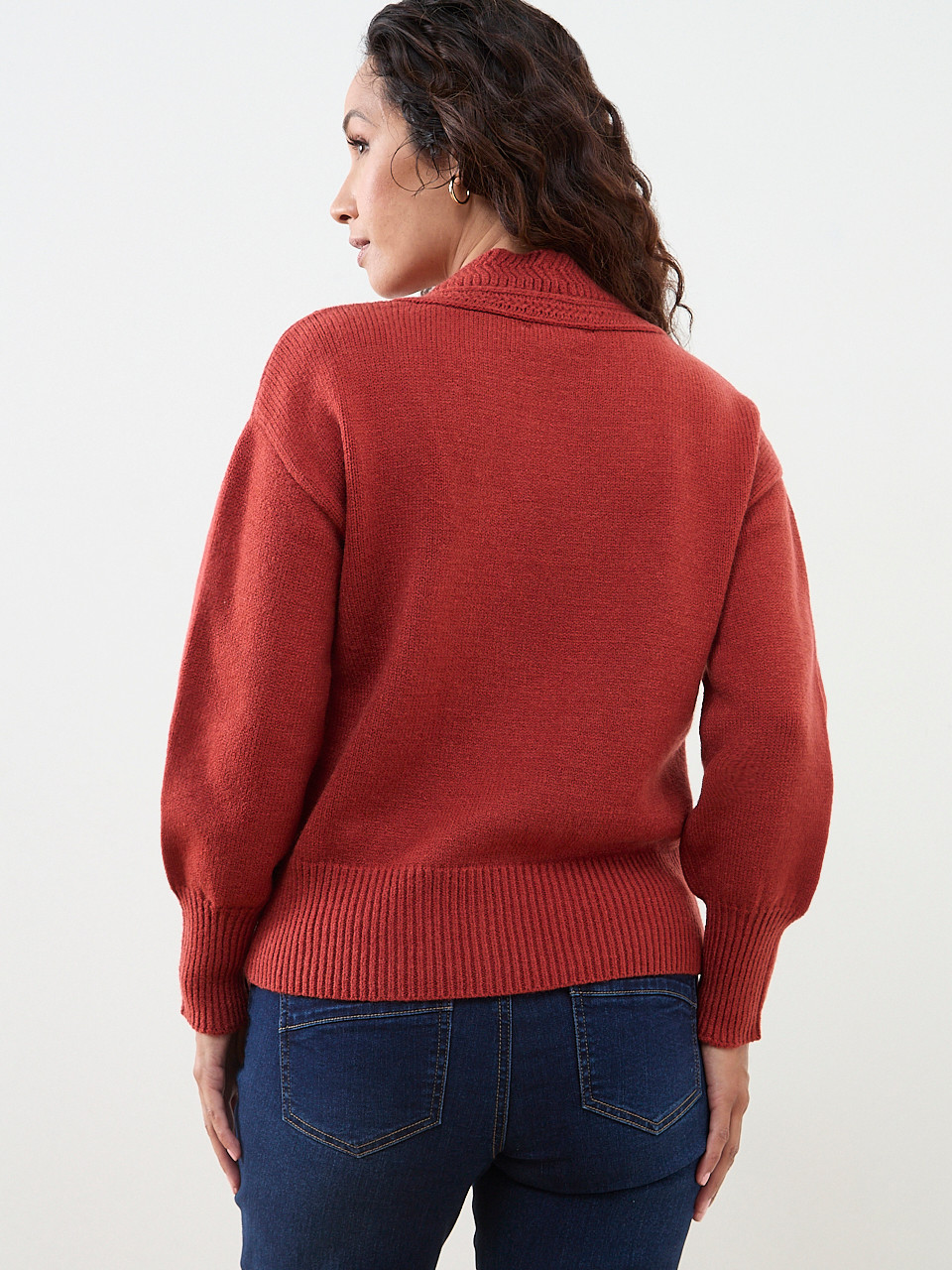 Petite Knit Cardigan with Brass Buttons