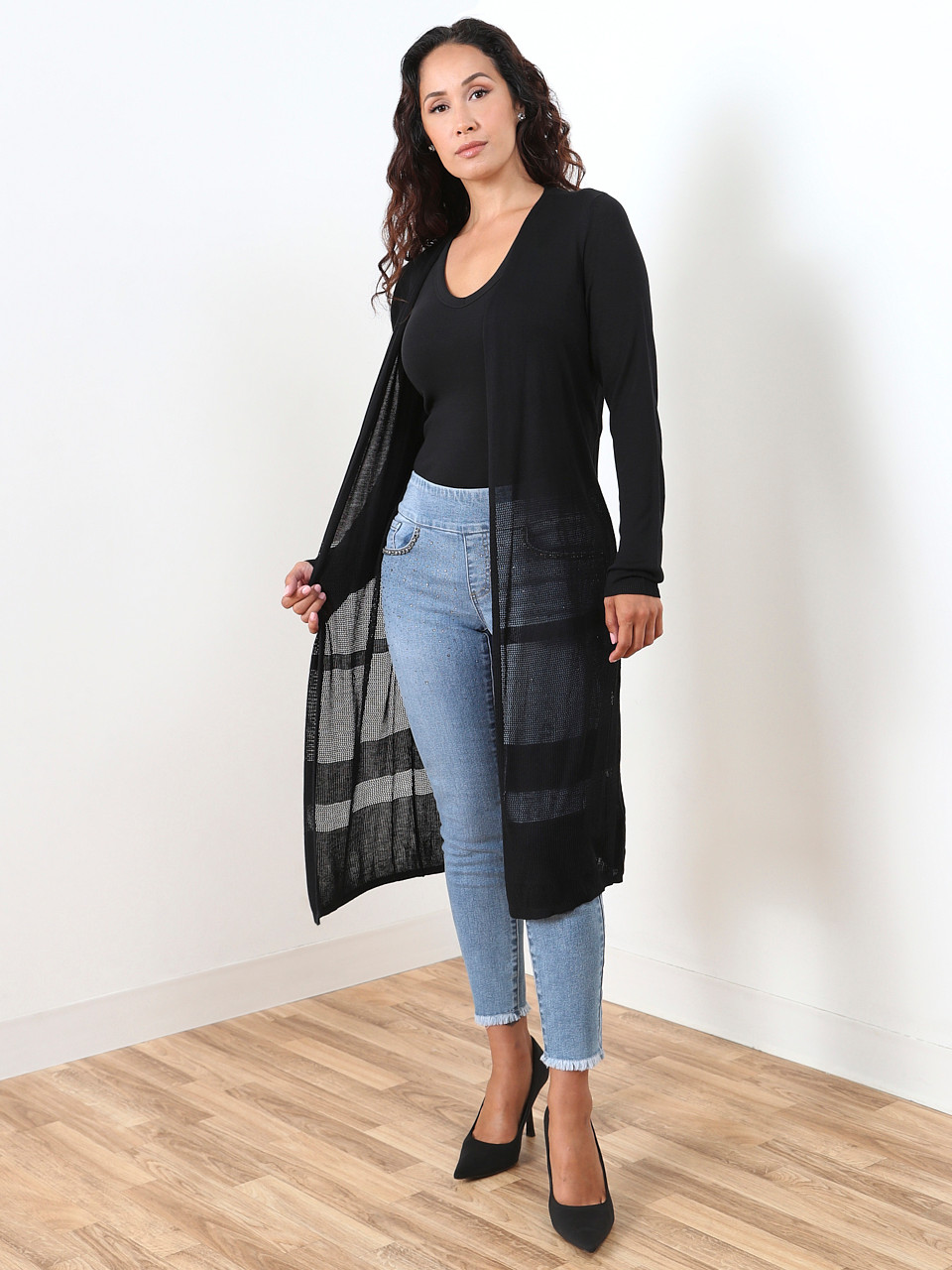 Petite Lightweight Pointelle Cardigan