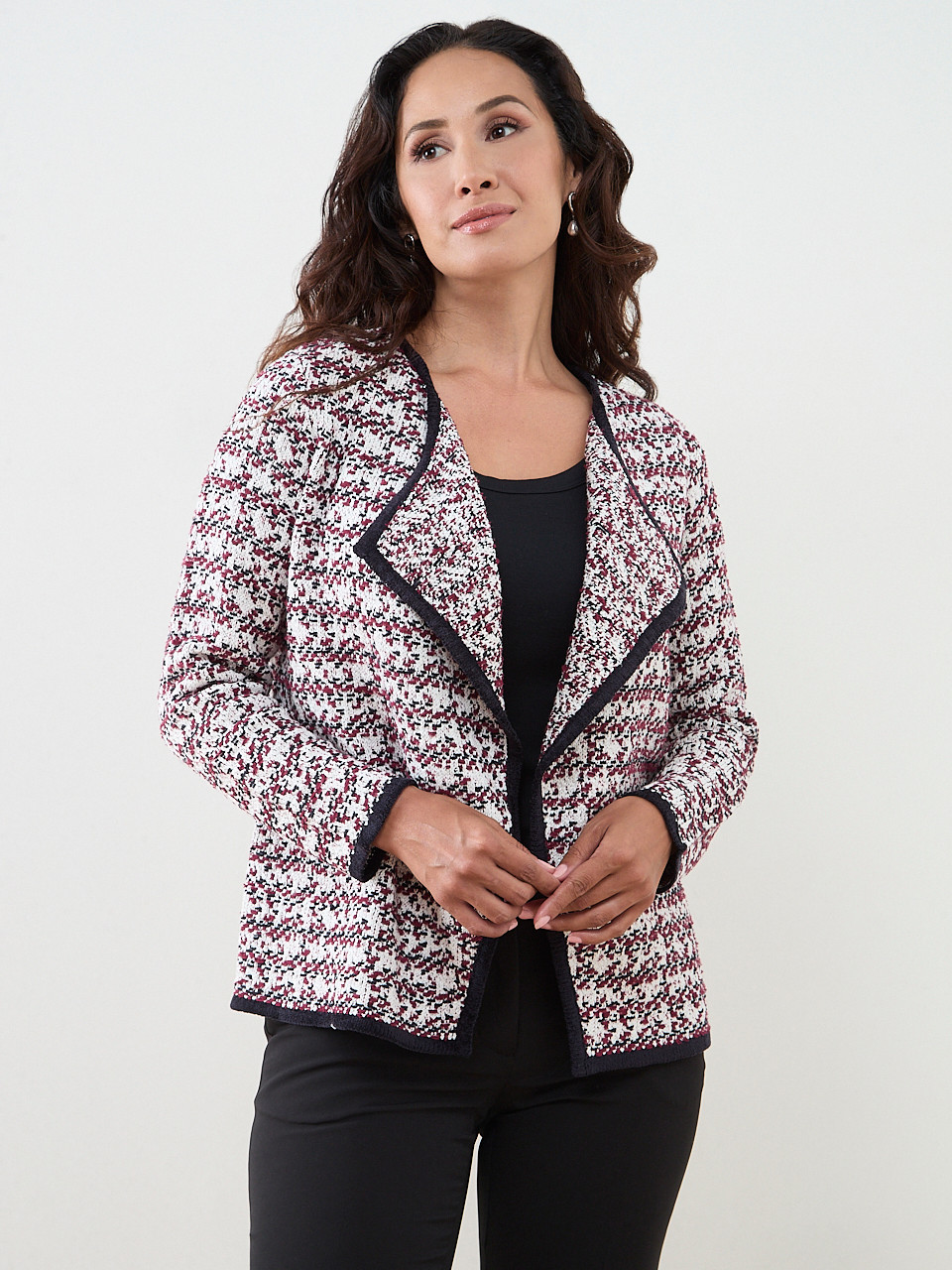 Petite Long Sleeve Collar Jacket