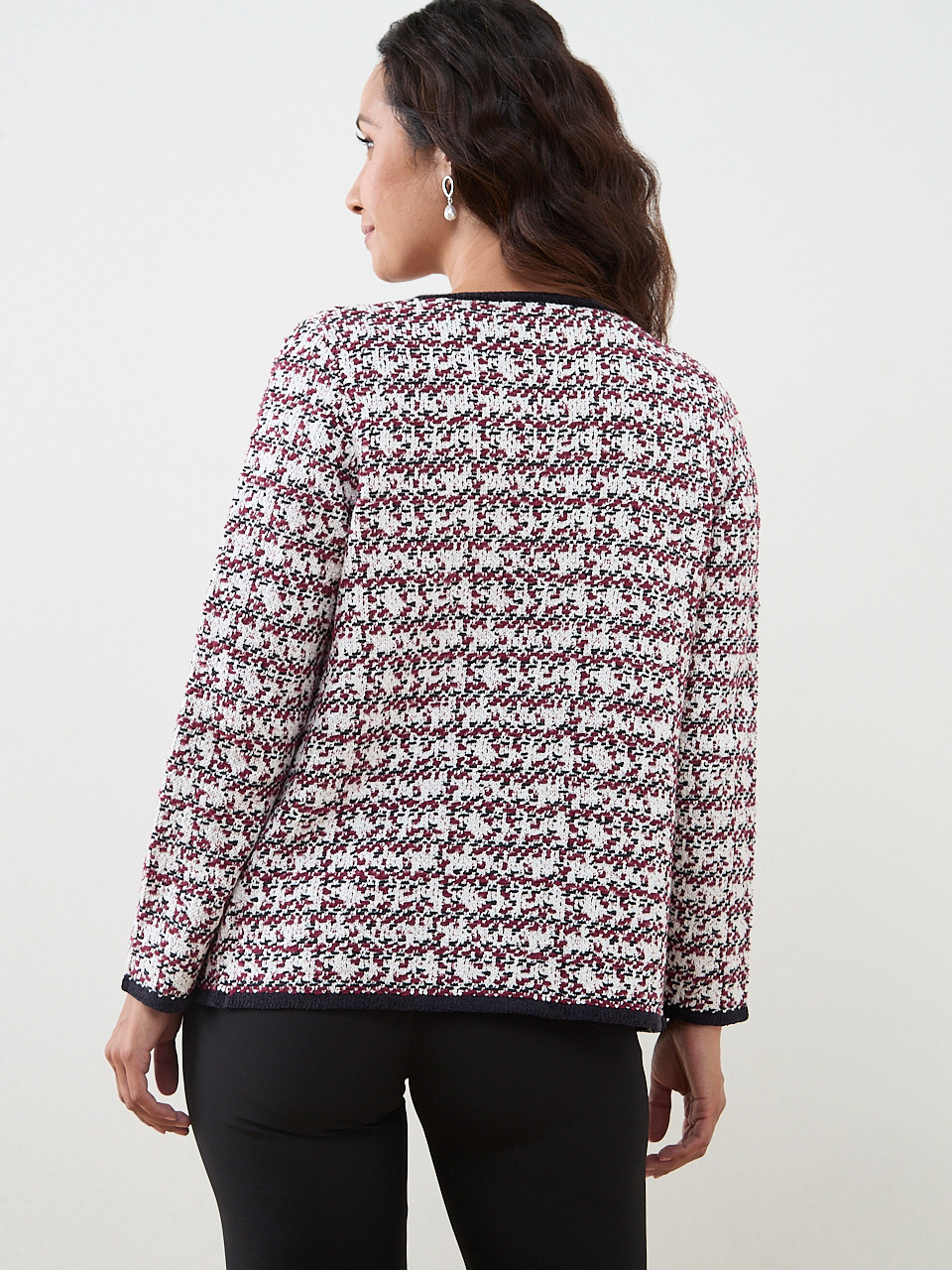 Petite Long Sleeve Draped Lapel Jacket
