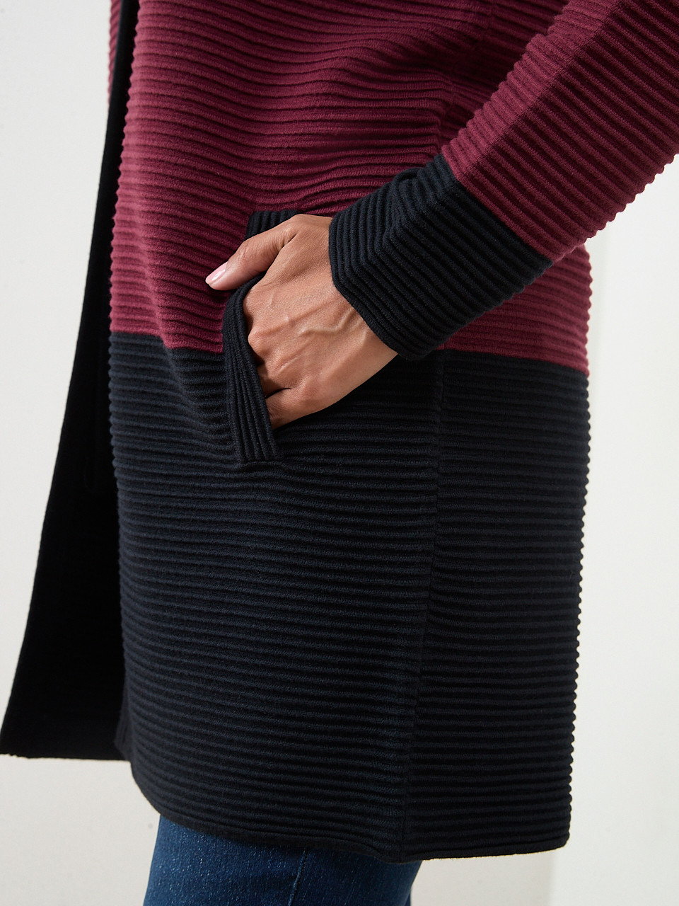 Petite Long Sleeve Ottoman Cardigan Sweater