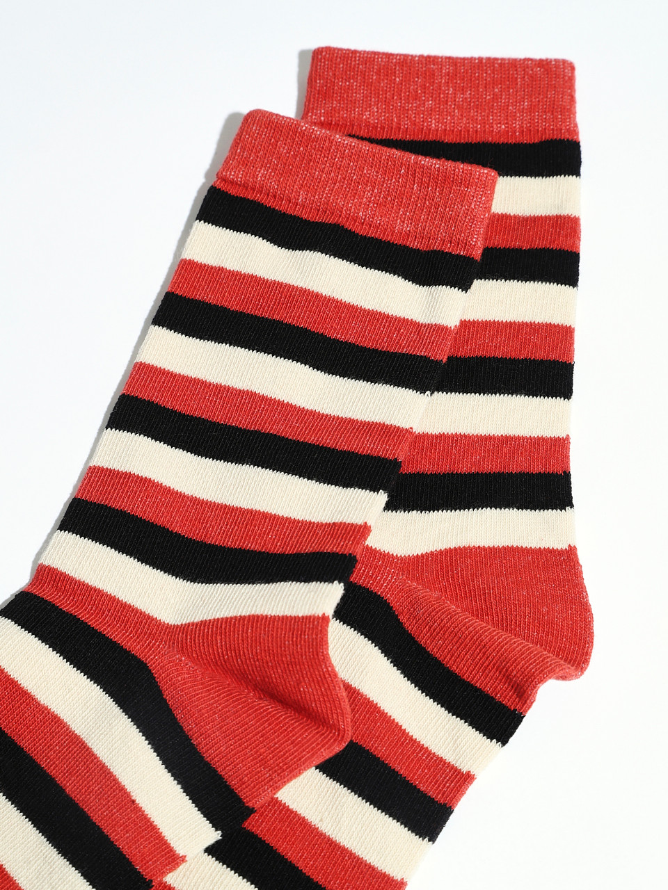 Pumpkin/Black/Stone Stripe Crew Socks