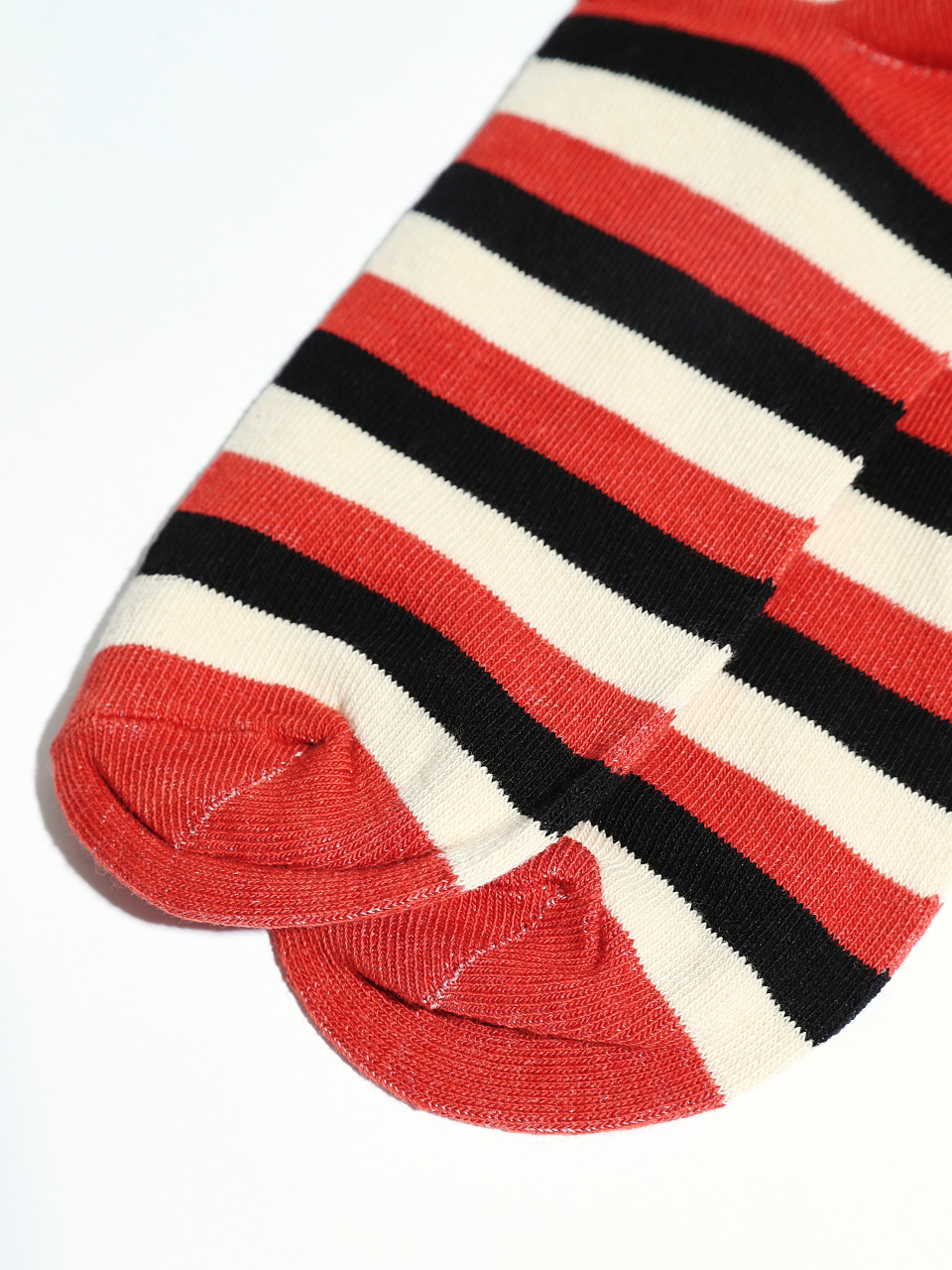 Pumpkin/Black/Stone Stripe Crew Socks