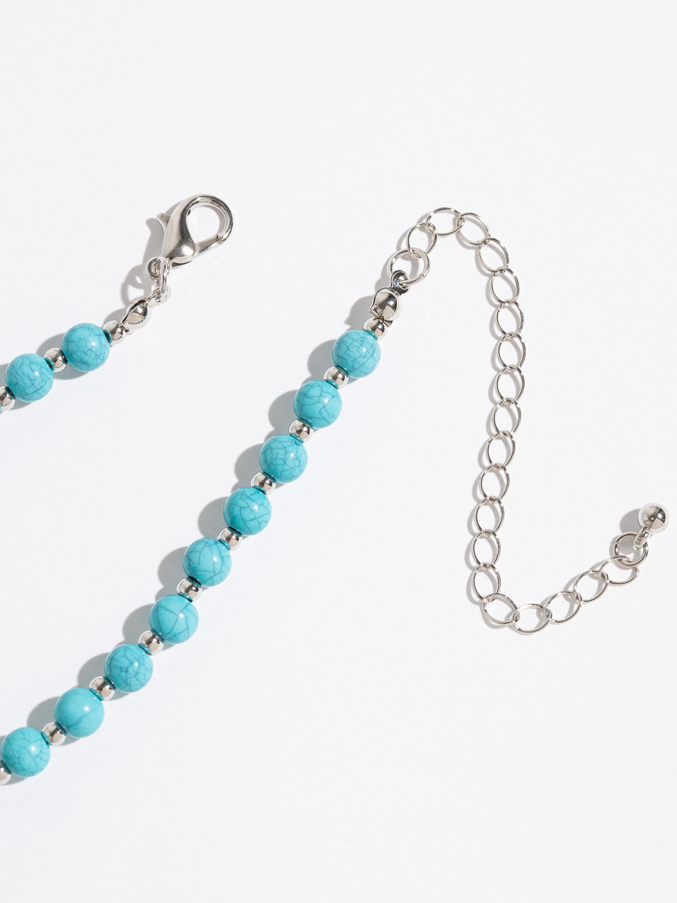 Short Turquoise Necklace with Ring Pendant