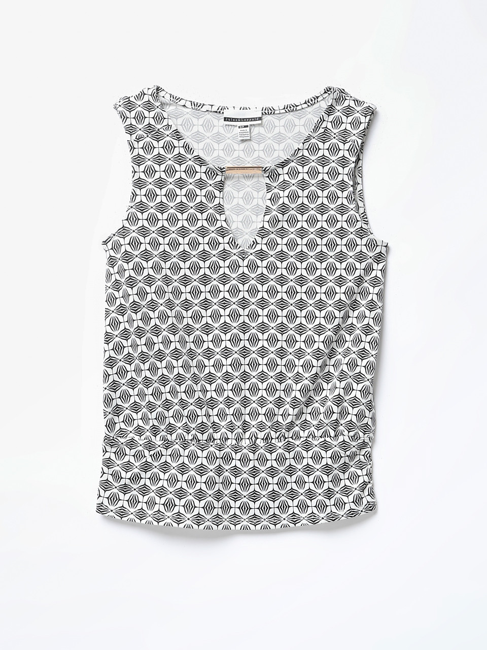 Sleeveless Crepe Knit Banded Top