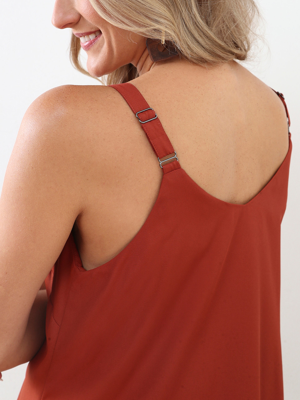 Sleeveless Shark Bite Midi Dress