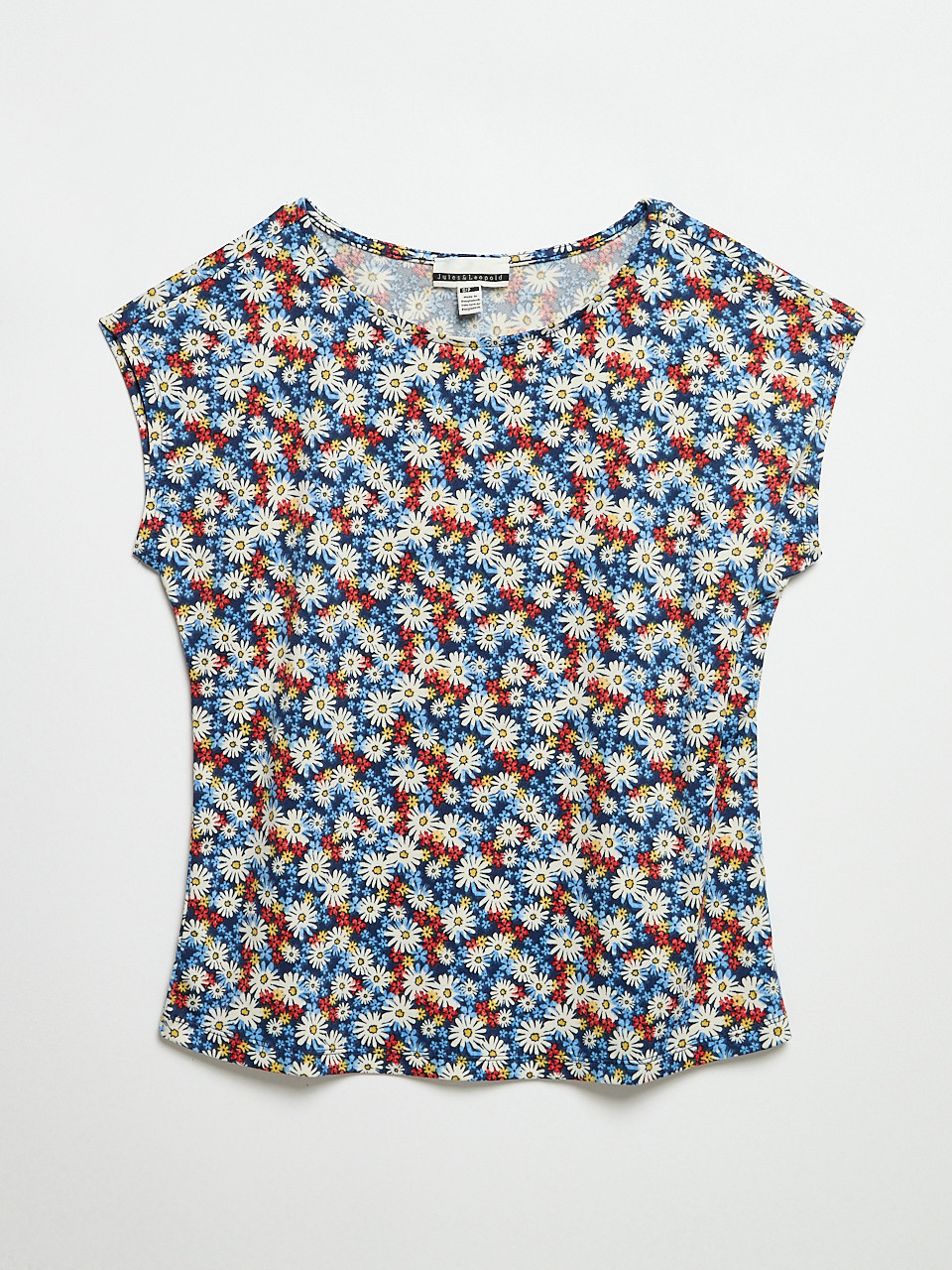 Jules & Leopold - Cap Sleeve Crepe Knit Top