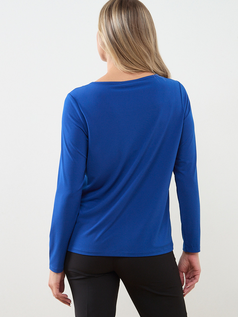 Long Sleeve Cut-Out Neck Top
