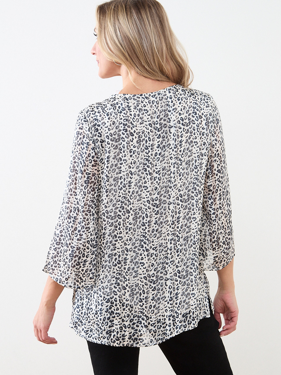 Bell Sleeve Chiffon Tunic | Cleo