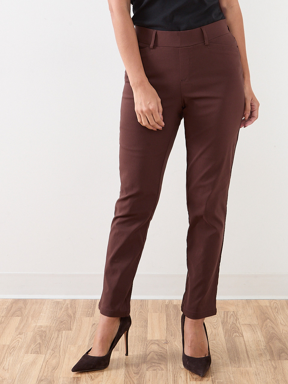 Emily Micro-Twill Slim Leg Pant