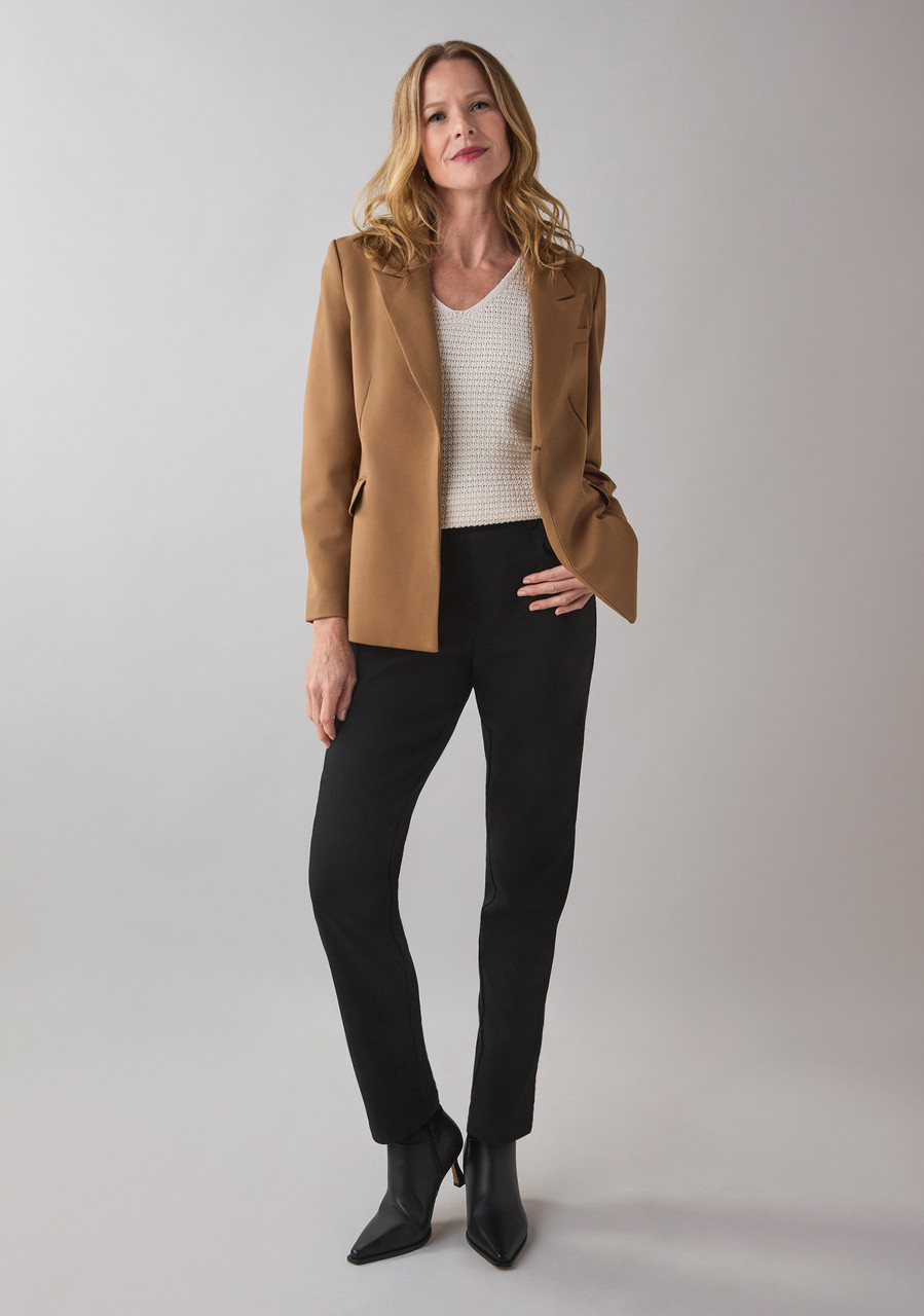 Emily Slim Leg Pant in Microtwill