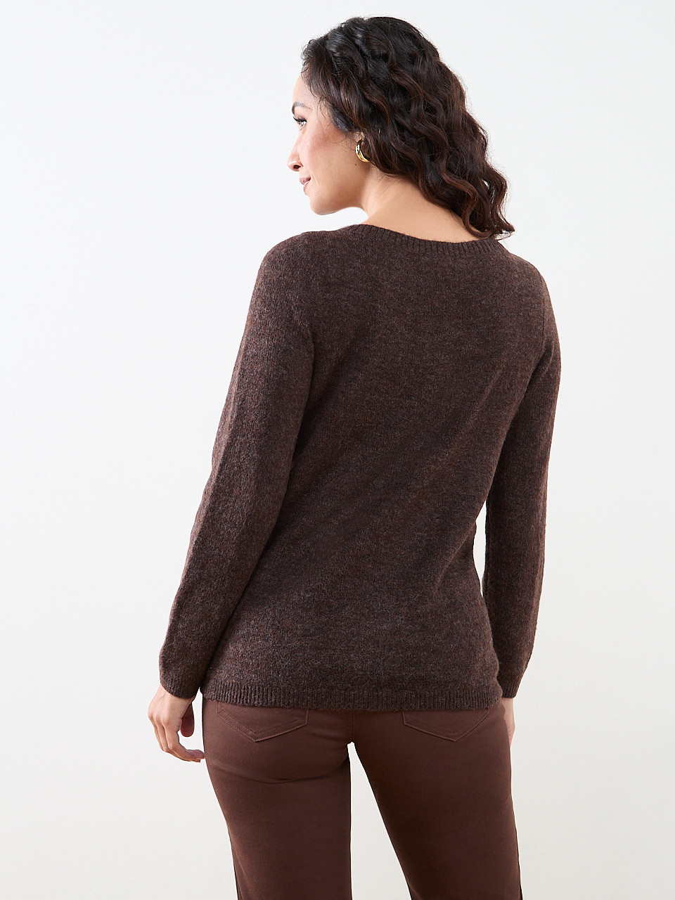 Floral Applique Pullover Sweater