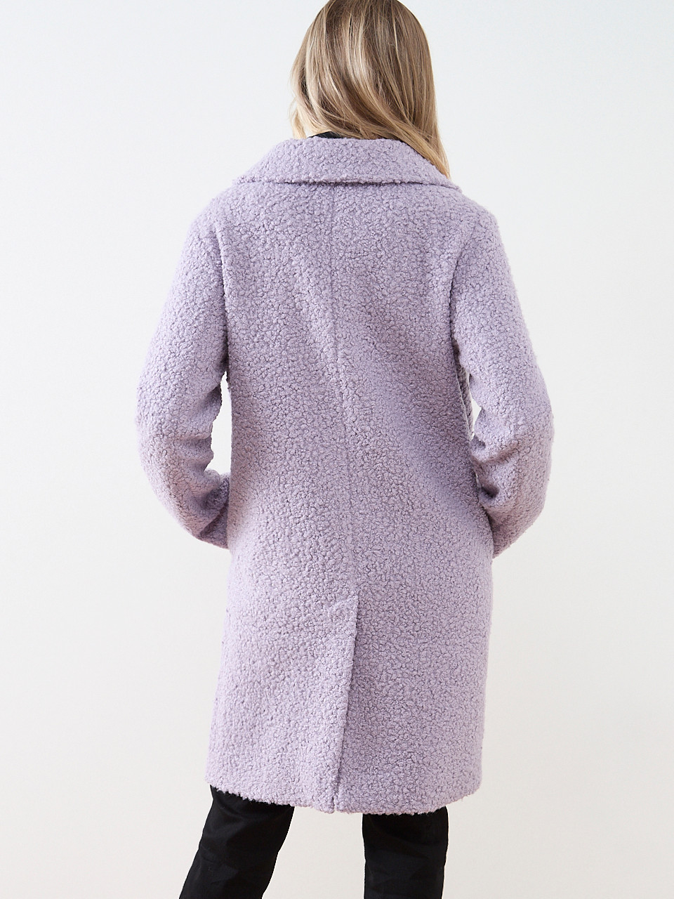 Knee-Length Boucle Coat