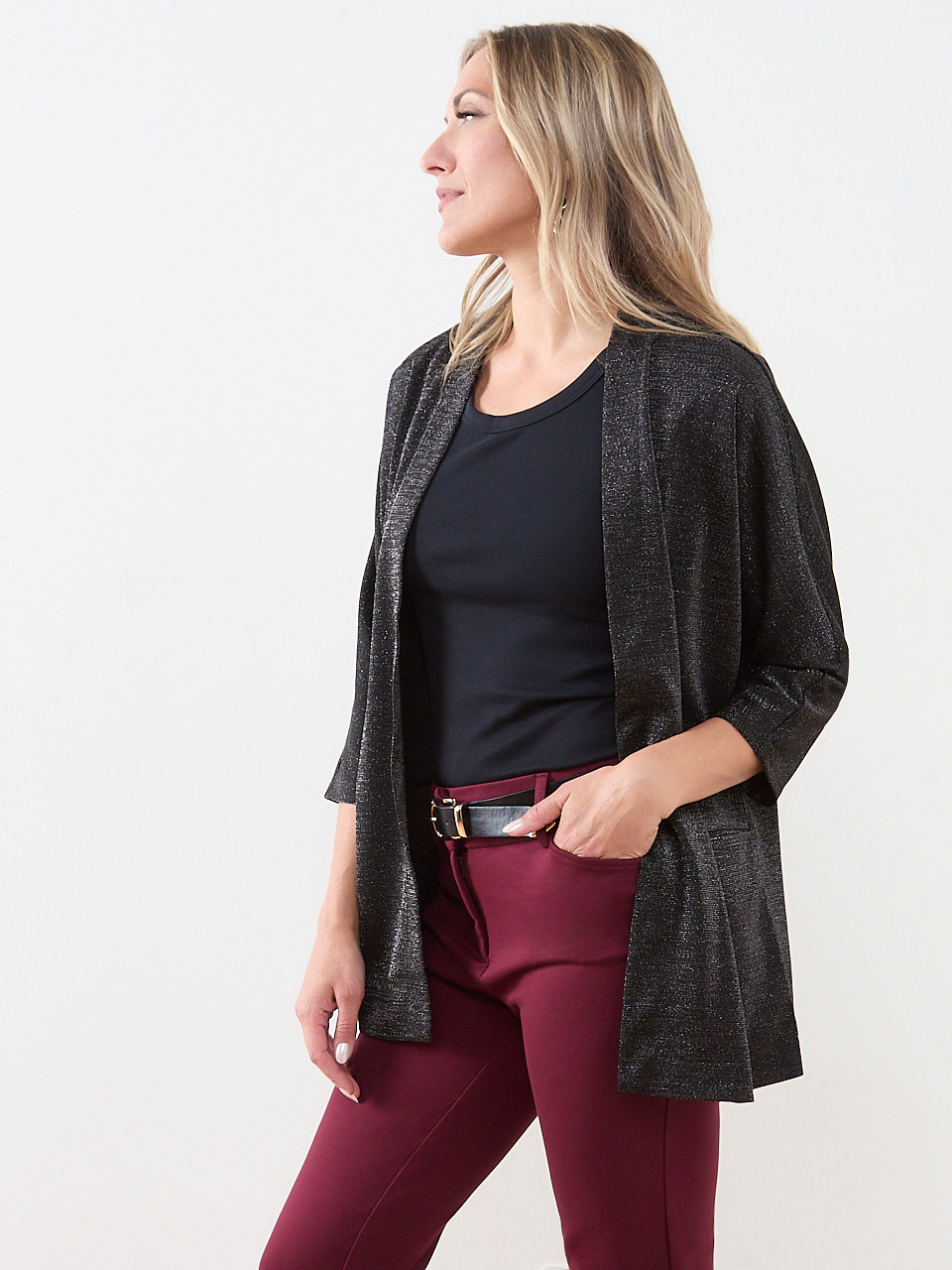Lightweight Shimmer Cardigan | Cleo