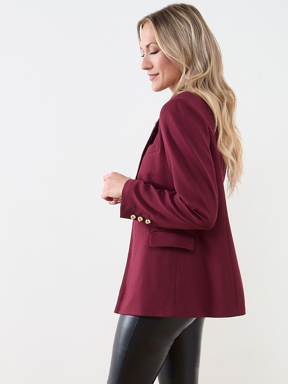 Long Line Blazer in Ponte