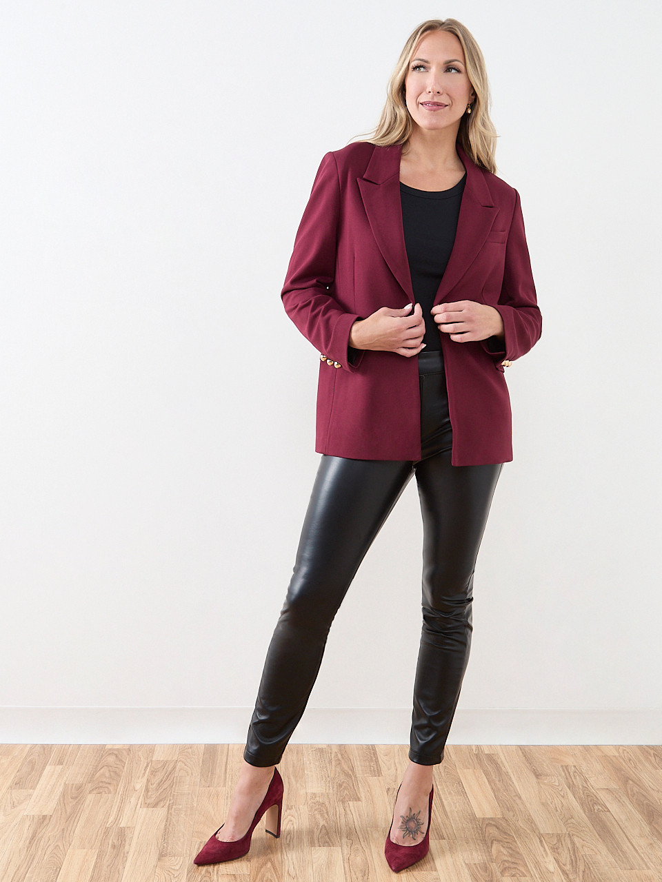 Long Line Blazer in Ponte