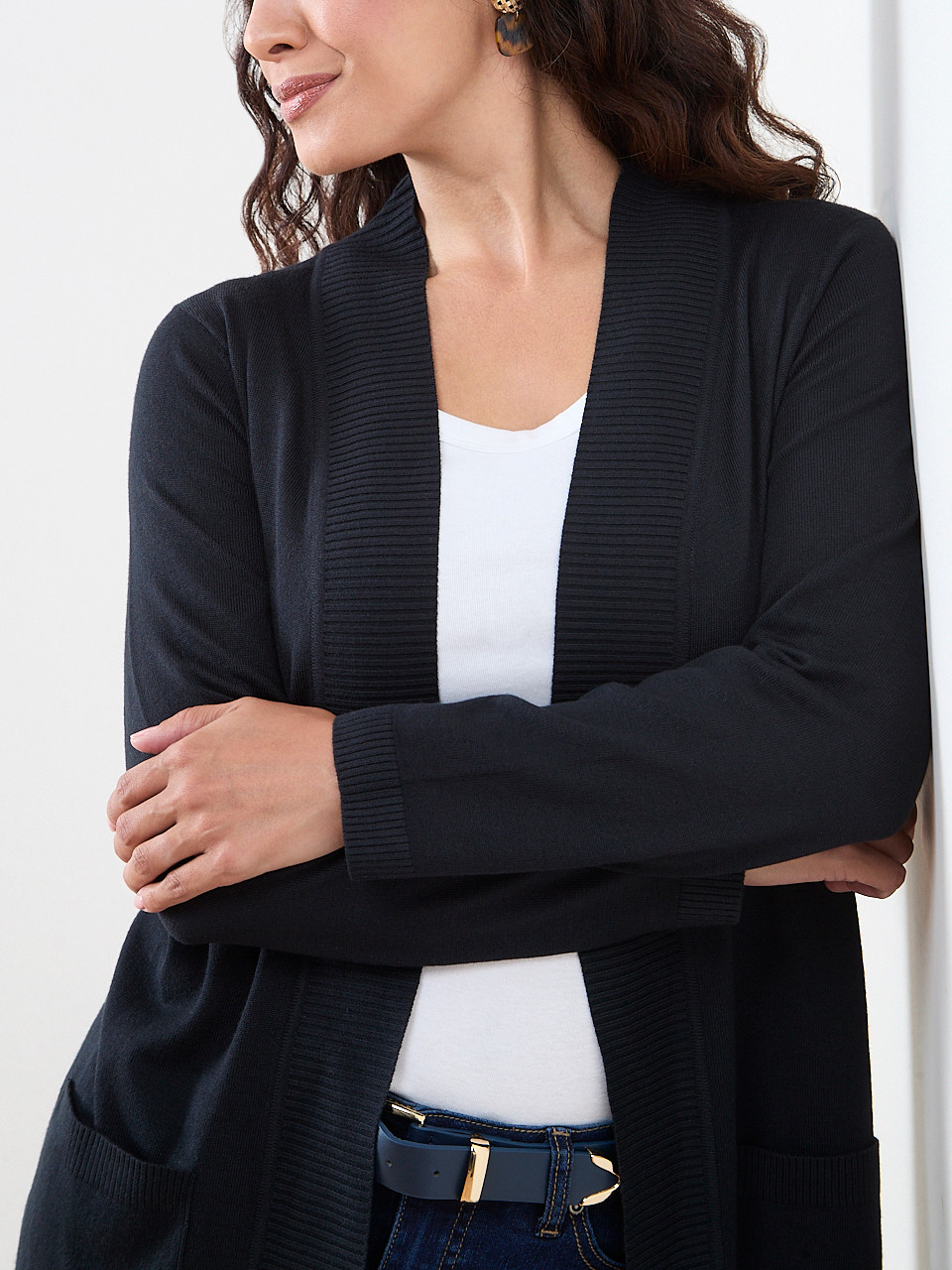 Long Sleeve Knit Cardigan with Pockets