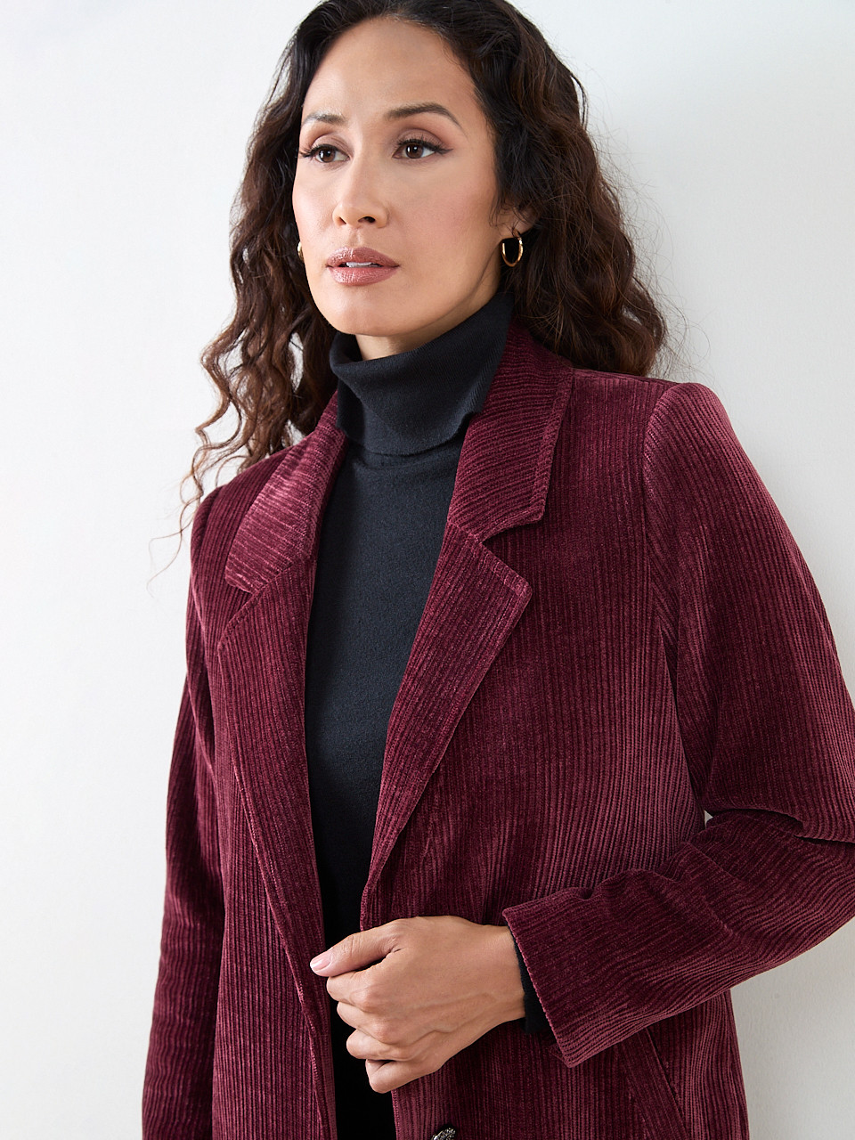 Luxe Corduroy Top- Coat