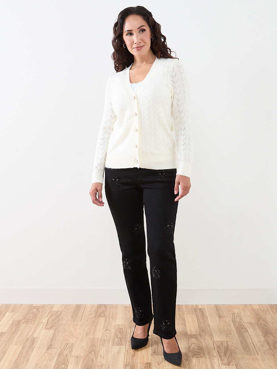 Oliva Sparkle Flower Denim